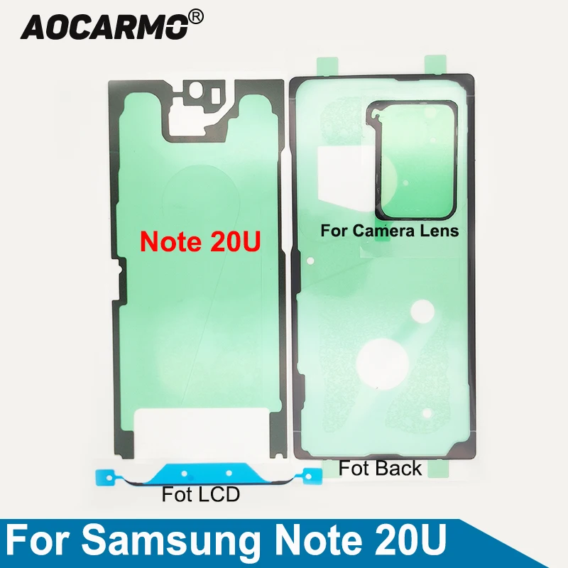 Aocarmo для Samsung Galaxy Note 20 Ультра полный набор клейкая лента ЖК экрана задняя крышка
