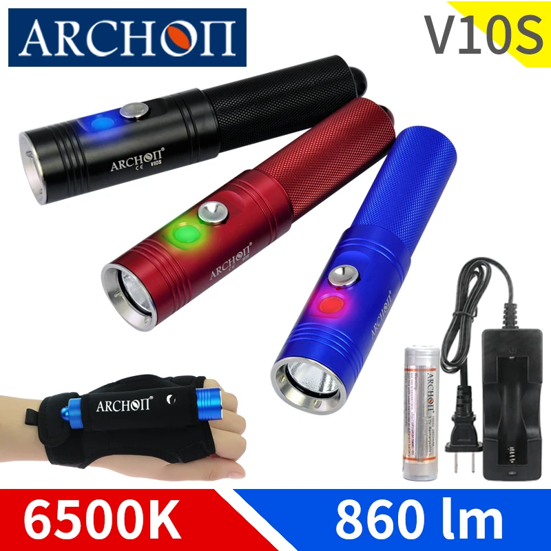 Светодиодный фонарь ARCHON V10S для дайвинга светодиодный светильник CREE XM L U2 макс. 860