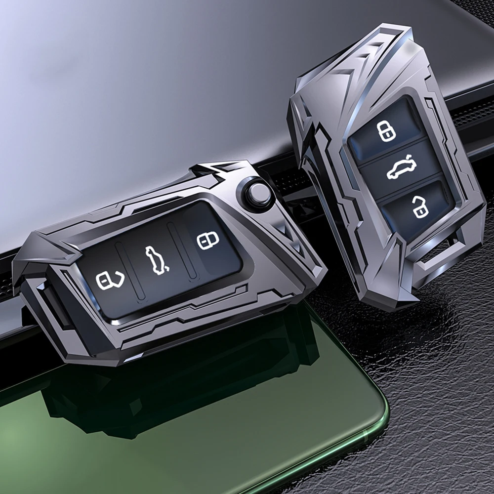 

Zinc Alloy Car Key Smart Remote Cover Case For VW Magotan Passat B8 New CC For Skoda Superb A7 Kodiaq