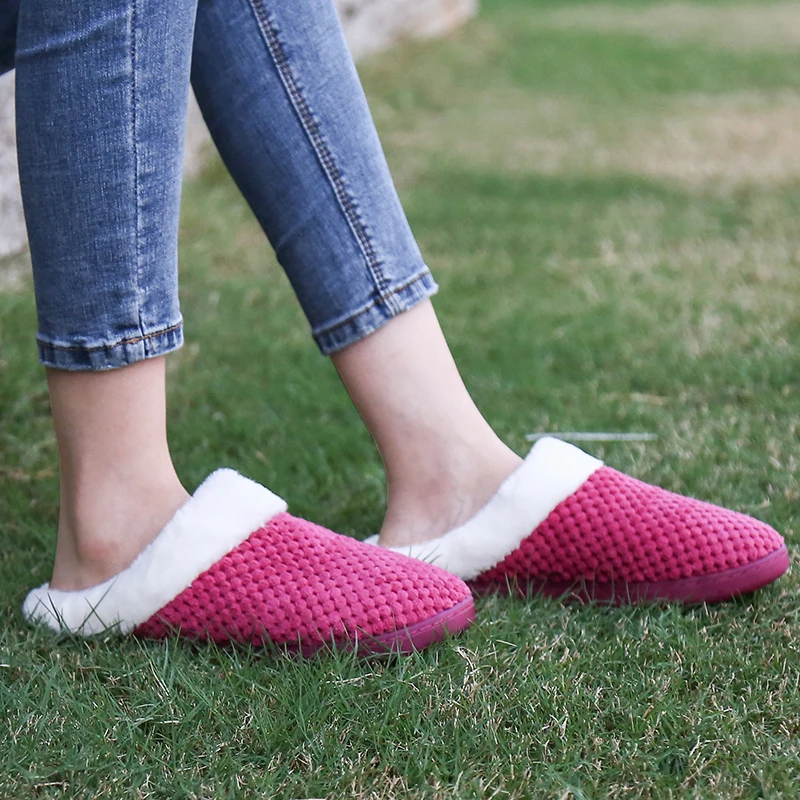 Домашние тапочки зимняя обувь женские меховые Вьетнамки унисекс теплые шлепанцы