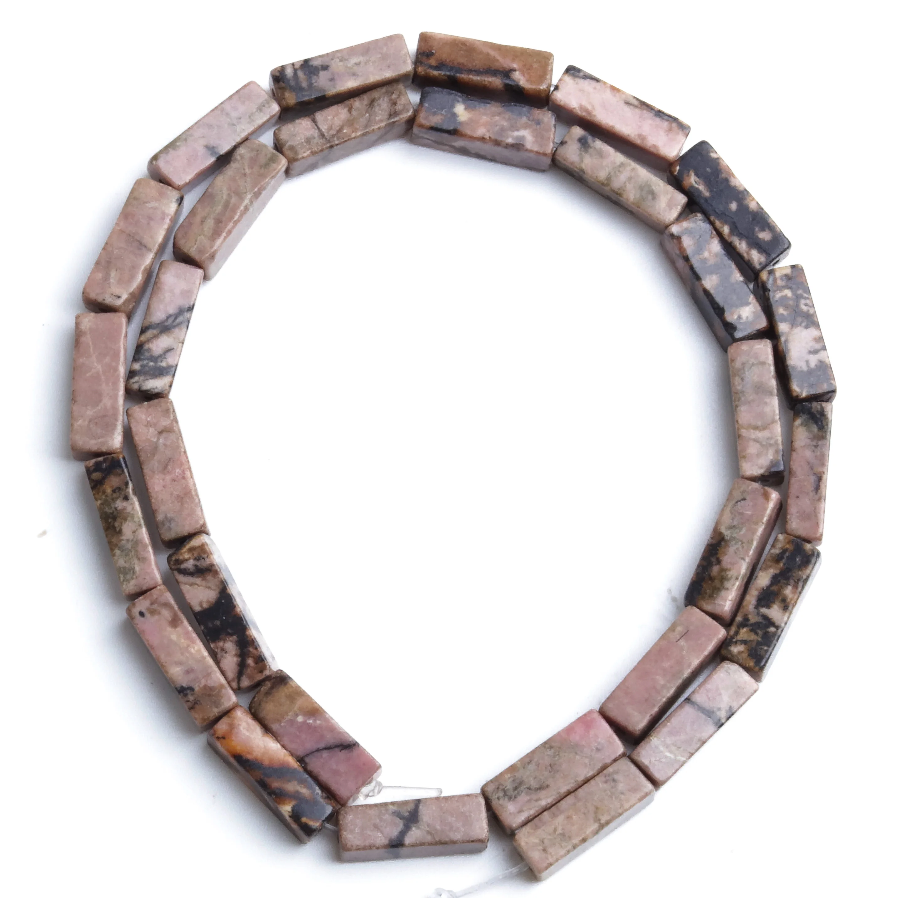 

Natural Stone 4x13mm BlackLineRed Rectangular Column Rectangular Square Loosely Spaced Bead Separator Bead DIY Necklace Bracelet