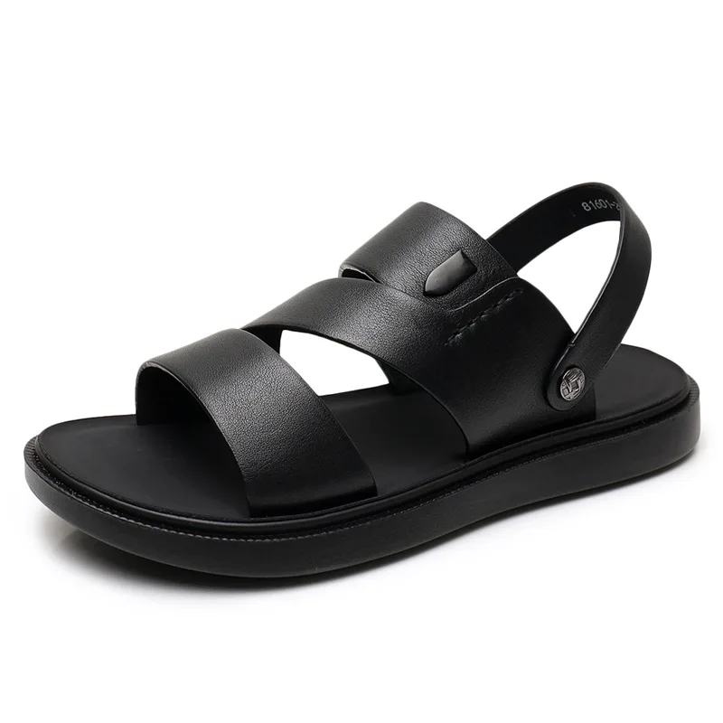 

2021 summer new cowhide sandals casual comfortable beach shoes fliprace outside dressing