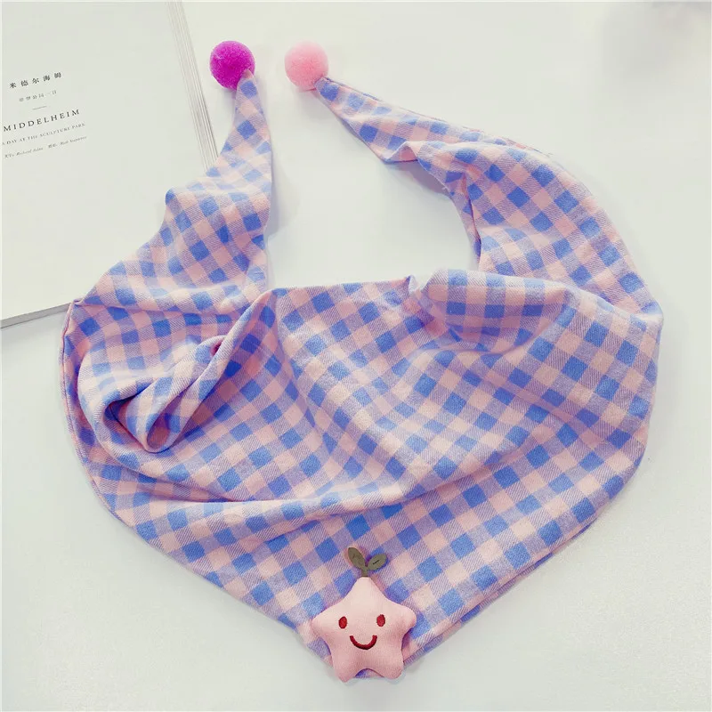 Новинка 2020 весенне осенние треугольные Детские шарфы из хлопка и льна для