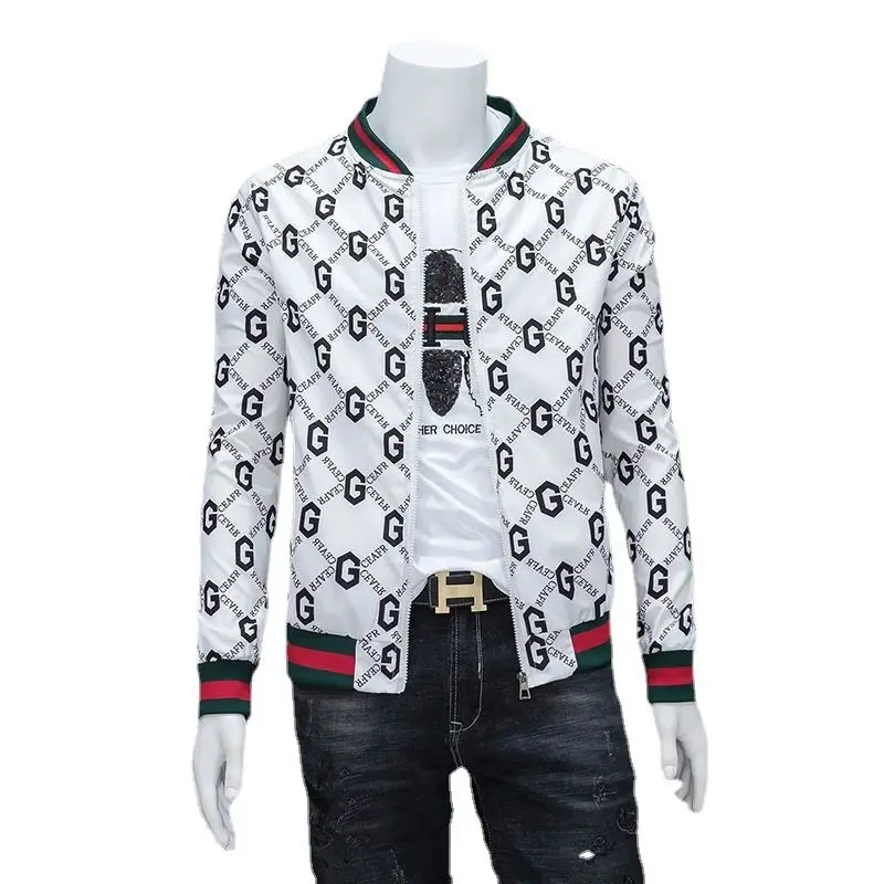 

2021 new men's casual zipper jacket slim sportswear jacket jacket plus size M-5XL