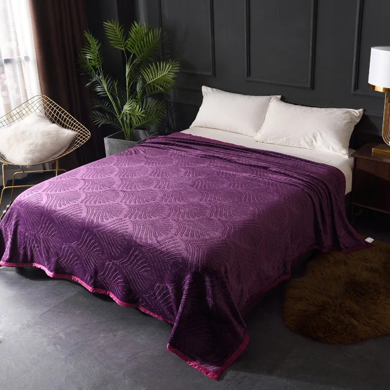 dark purple floral Кондиционер одеяло покрывало для кровати тонкое одеяло постельное белье Домашний текстиль colcha edredones - Цвет: dark purple floral