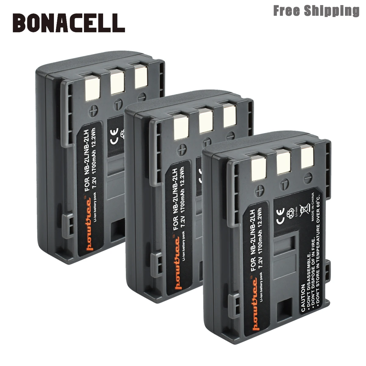 Аккумулятор для цифровой камеры Bonacell 1700 мАч Canon Rebel XT XTi 350D 400D G9 G7 S80 S70S30 L50|Цифровые