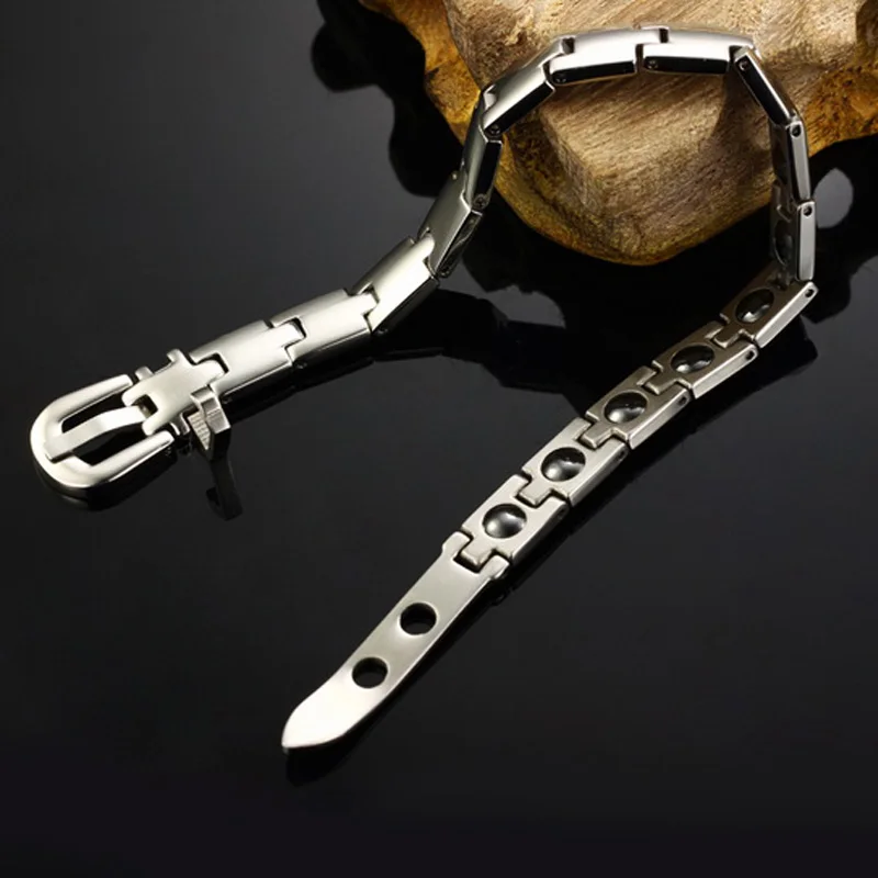 Магнитный браслет для женщин и мужчин из нержавеющей стали серебристого цвета |