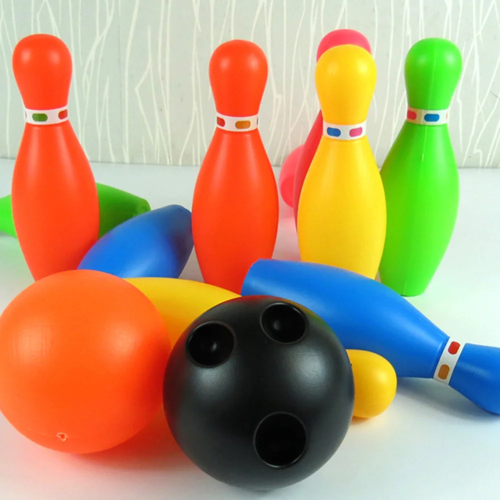 

1 Set of Bowling Mini Bowling Game Supplies Kids Early Educational