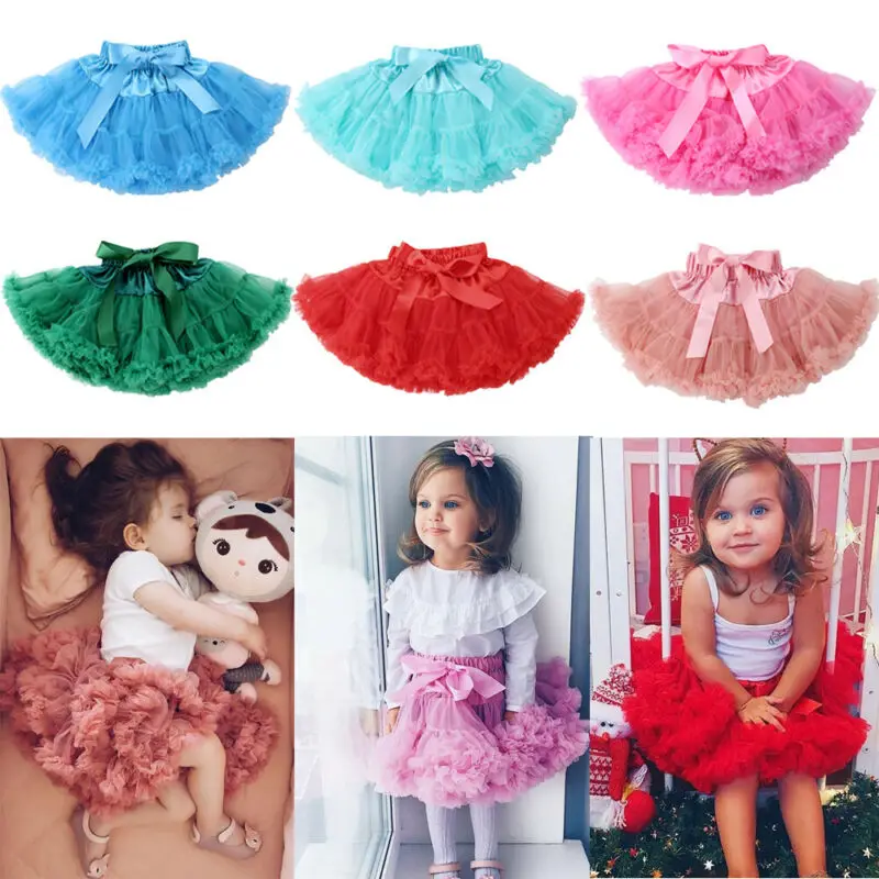 Юбки пачки принцессы с бантом для маленьких девочек пышные кружевные бальные