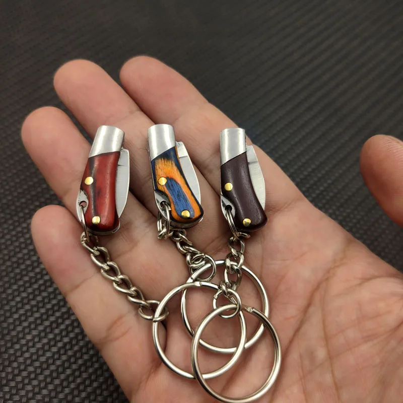 Дропшиппинг маленький размер Красная деревянная ручка из нержавеющей стали мини