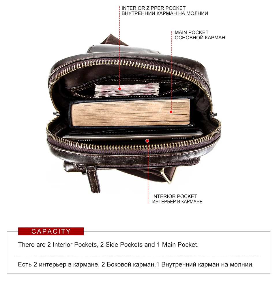 Мужская поясная сумка из натуральной кожи с карманом на молнии для 9.7in ipad, винтажная поясная сумка с металлическим замком, мужской нагрудный ремень
