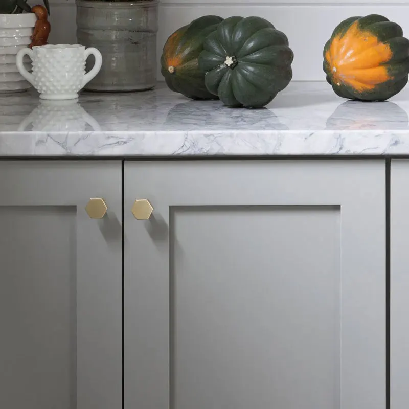 Шестигранные латунные двери шкафа головка ручки скандинавском стиле ящик