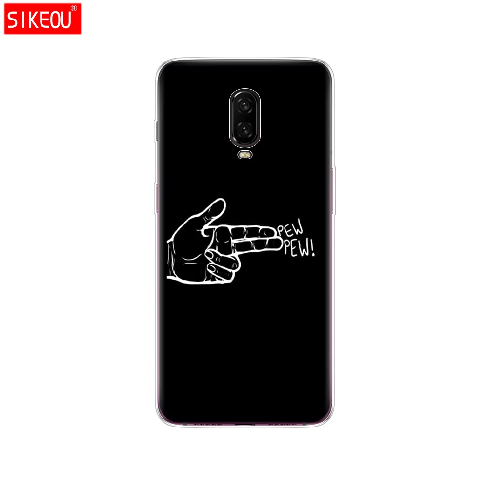 Силиконовый чехол для oneplus 6 t 1 + Чехол Coque one plus T copas etui Бампер Силиконовые черные