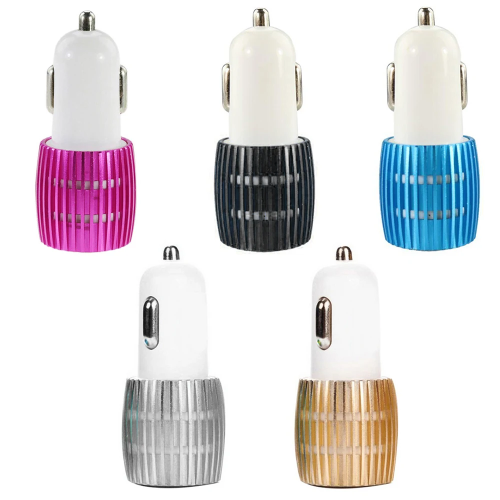 Универсальное автомобильное зарядное устройство USB металлическое мини компактное мобильный телефон