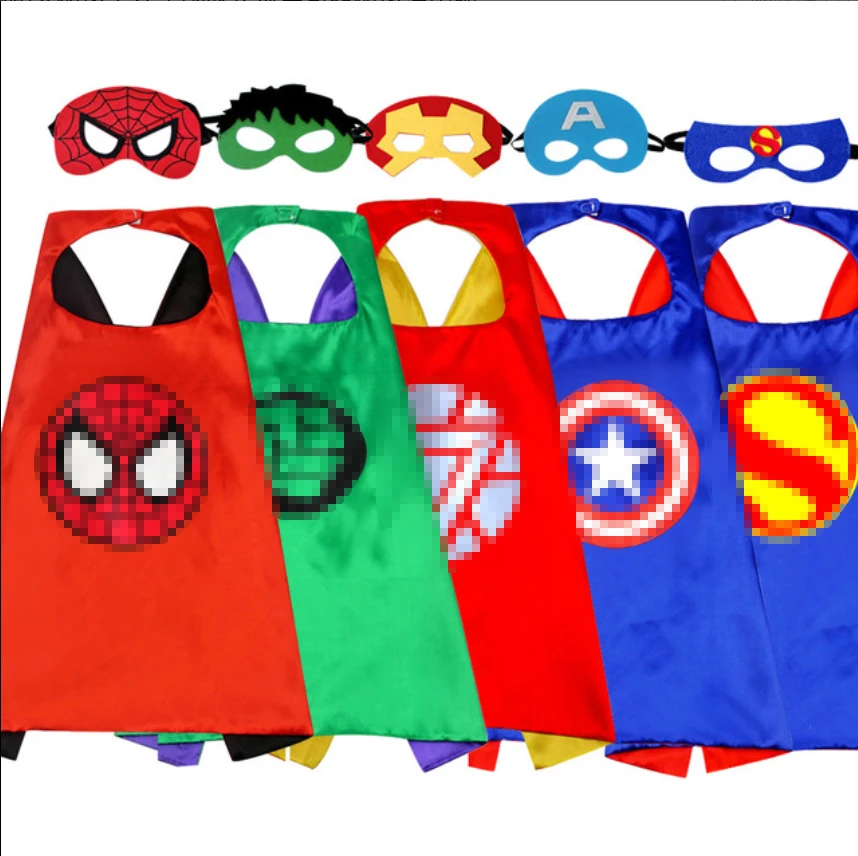 

Superhero Cape With Mask Costumes Superhero Anime Costume Haloween Christmas Birthday Party Favors Cosplay Costume For Kids