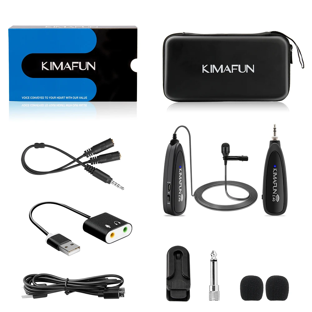 

2.4G Lavalier Lapel Wireless Microphone Youtube Live Interview Recording Vlog for Iphone Ipad PC Android DSLR microphone