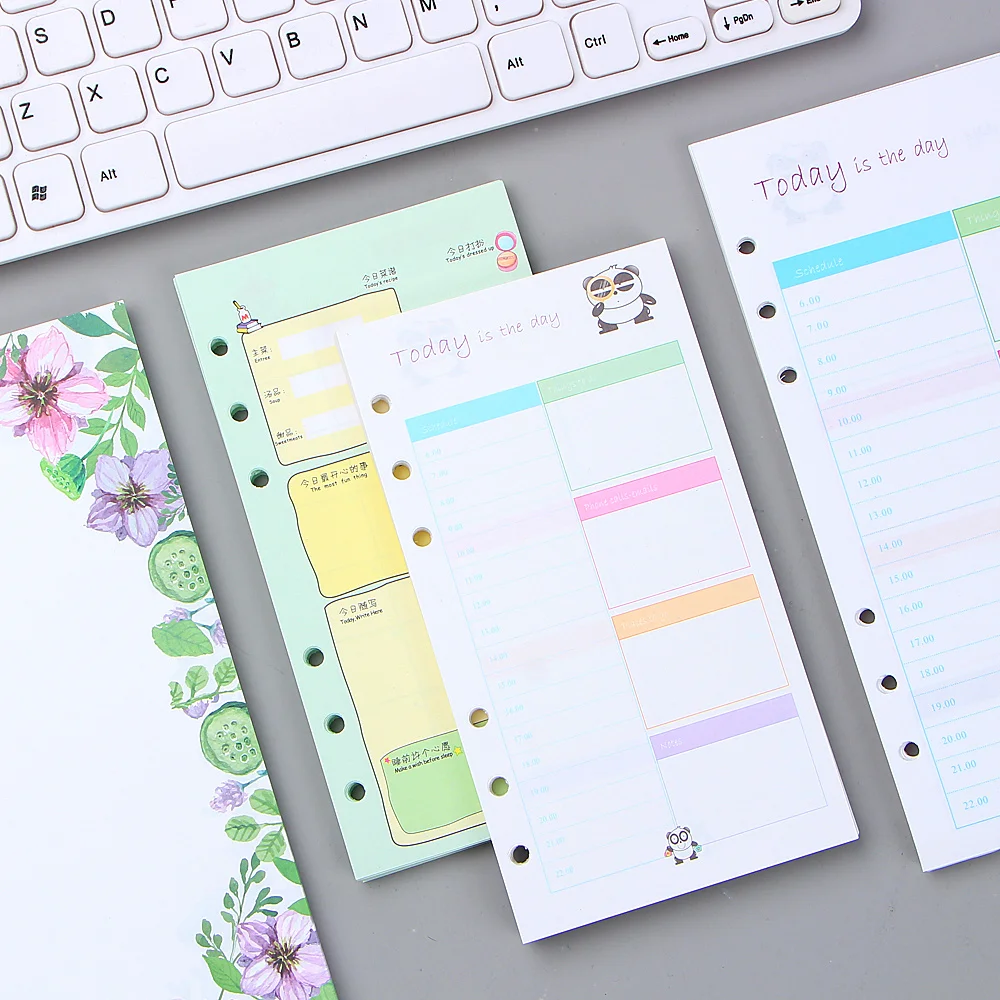 A5 A6 шесть отверстий в форме сердца ручная учетная запись страница looseleaf адаптер