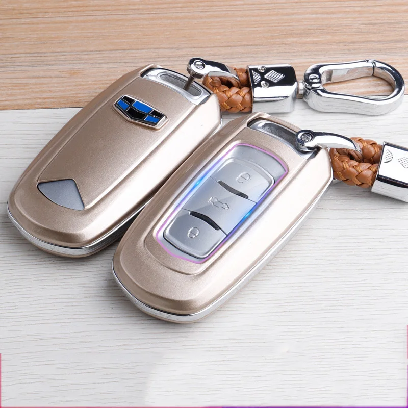 

Чехол для ключей автомобиля, чехол для ключей для Geely Boyue Atlas 2016 2017 2018 2019, корпус для ключей, цепочка из АБС-пластика, аксессуары для автостайли...