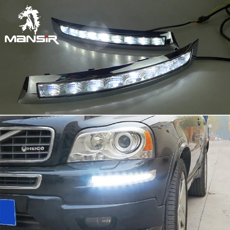 Авто 12V Светодиодный дневной светильник Дневной s дневные ходовые огни для Volvo XC90