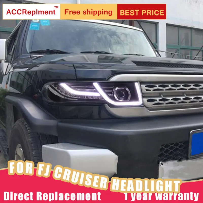 2 шт. светодиодные фары для Toyota FJ Cruiser 2007 2015 Светодиодные Автомобильные ангельские