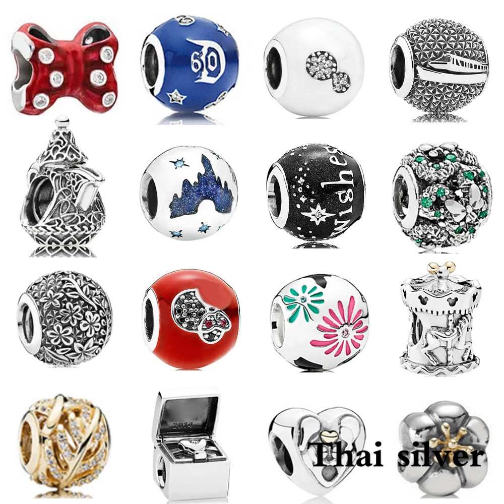 

Новинка 2019 тайский серебряный Благородный Лук карусель метро романтический подарок на день святого валентина Подвеска Снежинка из бисера ...