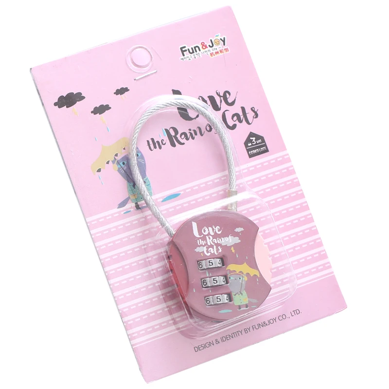 Мини замки с мультяшным рисунком замок ключом для багажа на молнии сумка рюкзак