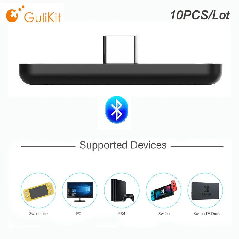 10 шт./лот GuliKit NS07 переключатель Bluetooth 5 0 аудио передатчик адаптер для Nintendo