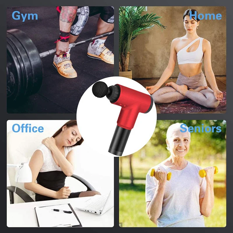 

High Power Muscle Massage Gun High Speed Vibration Massager After Fitness Decompose Lactic Acid Relief Pain Relax Fascia Guns
