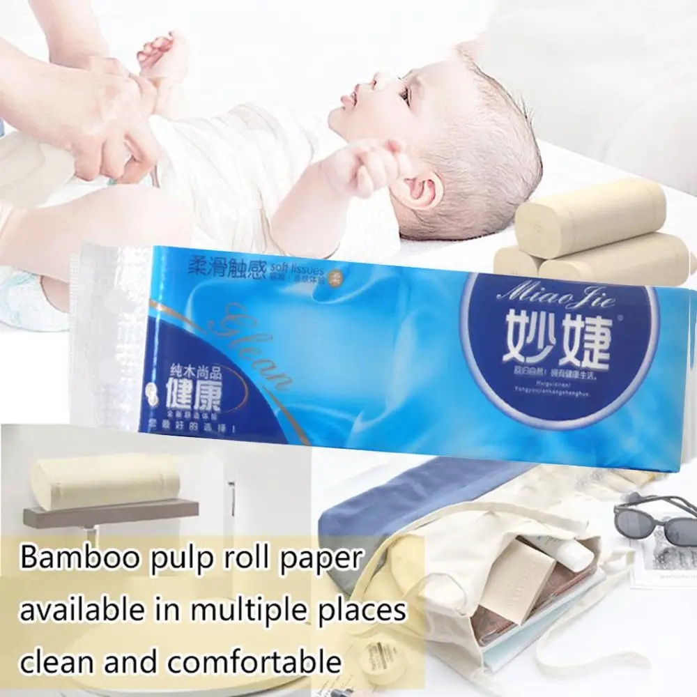 

14pcs Roll Paper Tissue Paper Wood Pulp Tissue Household Kitchen Comfortable Soft Bathroom Toilet Paper No Fragrance Hotel @40