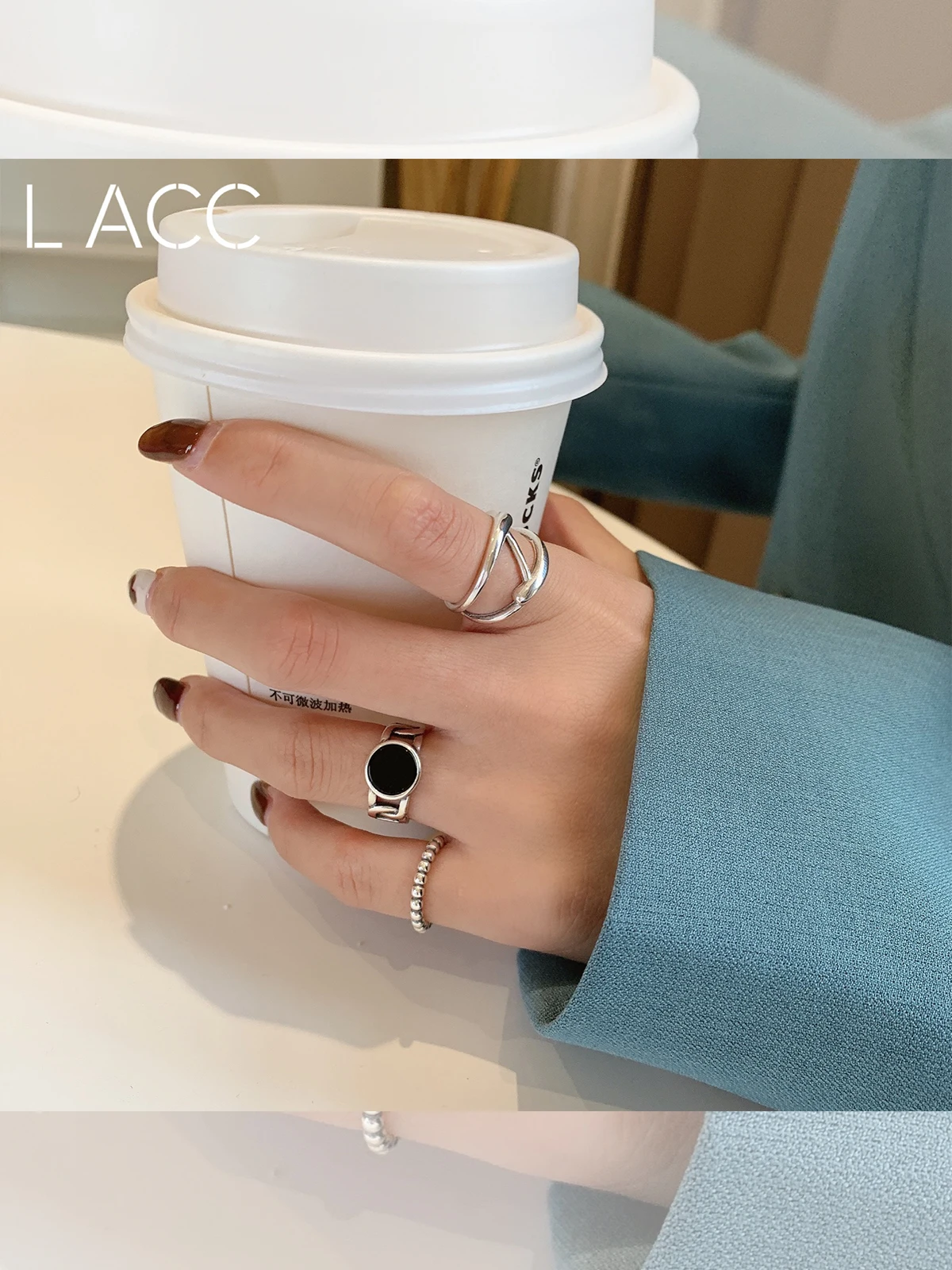 

TT925 Entire Sterling Silver Chain Open Ring Non-Fading Non-Allergic Ring Wholesale