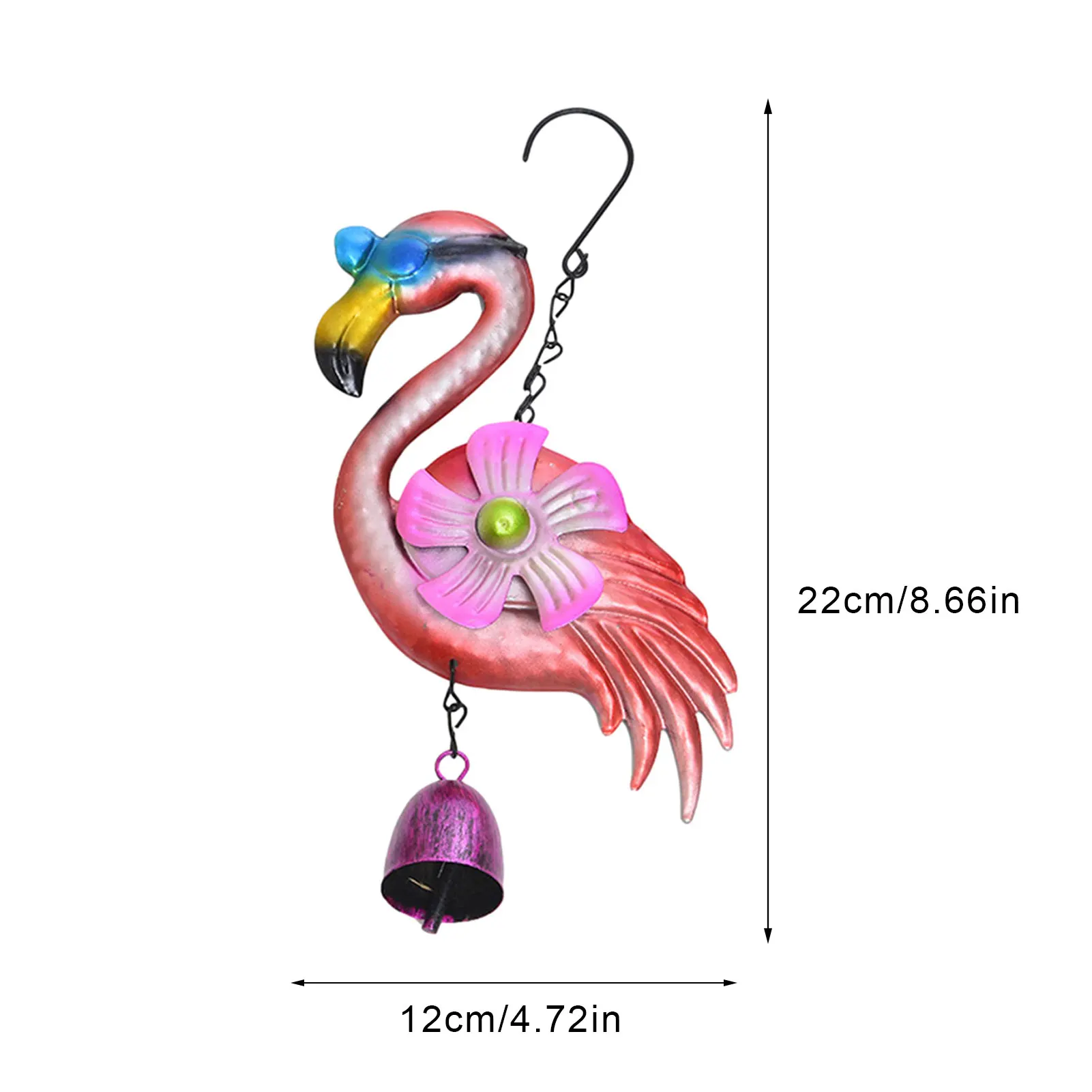 

Flamingo Wind Chime Metal Door Pendant Wall Window Hanging Ornaments Home Garden Decoration Crafts