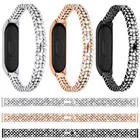 Ремешок из нержавеющей стали для Mi Band 5, сменный Браслет с блестящими кристаллами для Xiaomi Mi Band 5, браслет для Mi Band 5