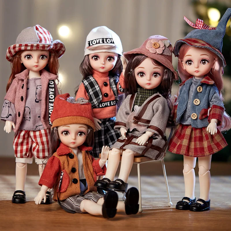 Шарнирные куклы BJD 1/6, полный комплект с модной одеждой, мягкий парик, винтажная голова, боди для девочек, игрушка, подарок, серия 12 созвездий