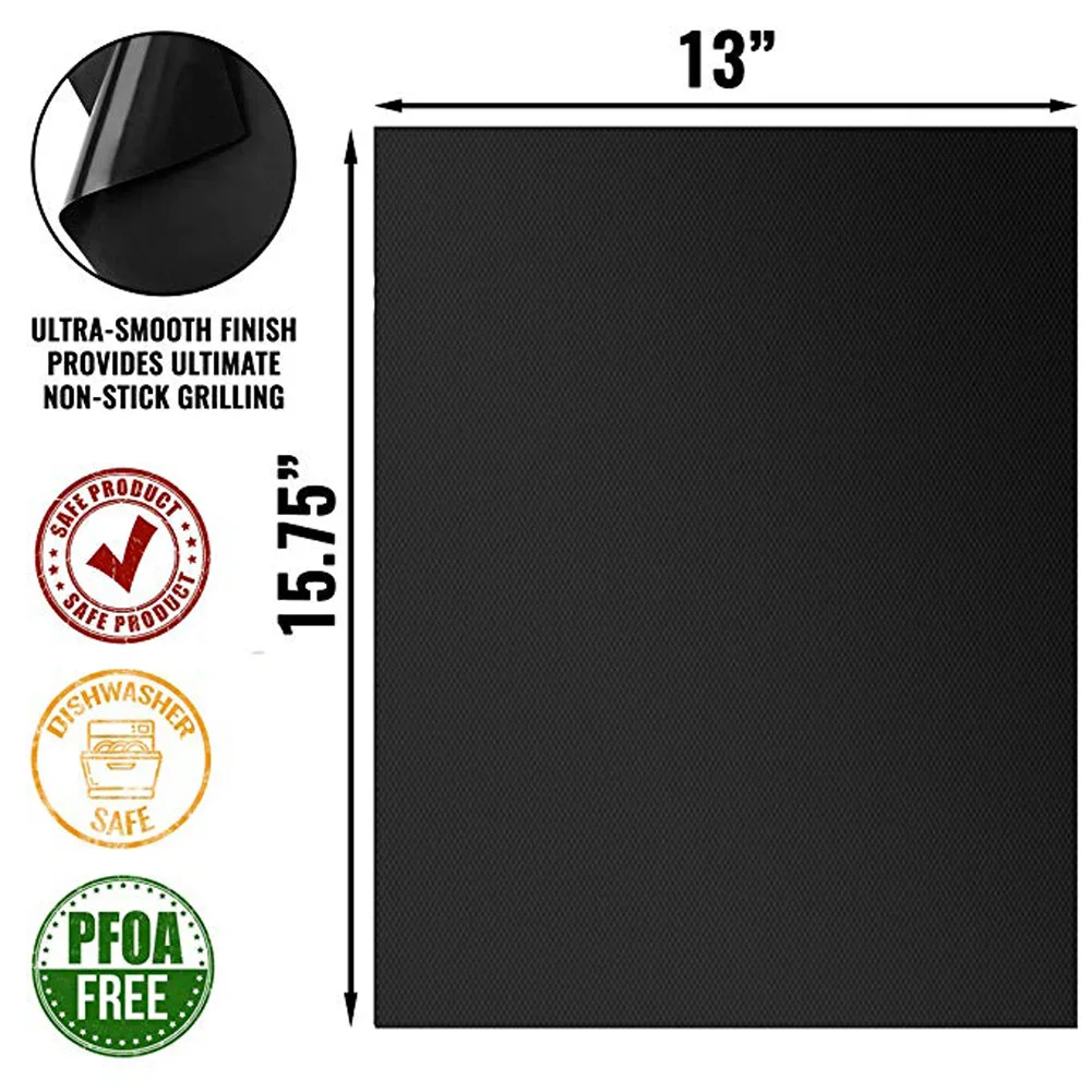 Nayachic Non-stick BBQ Grill Mat 40 * 33cm Baking Teflon Cooking Grilling Sheet Heat Resistance Easily Cleaned Kitchen Tools |