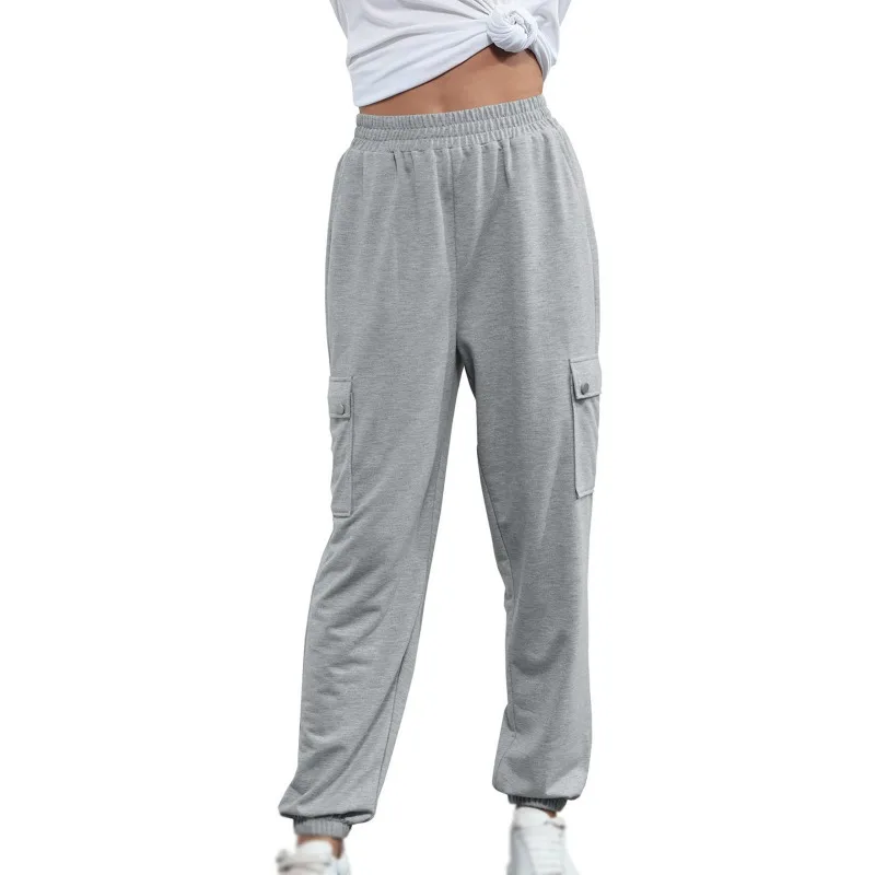 

Women Summer Trousers Female New Casual Fashion Sports Pocket Beam Pants