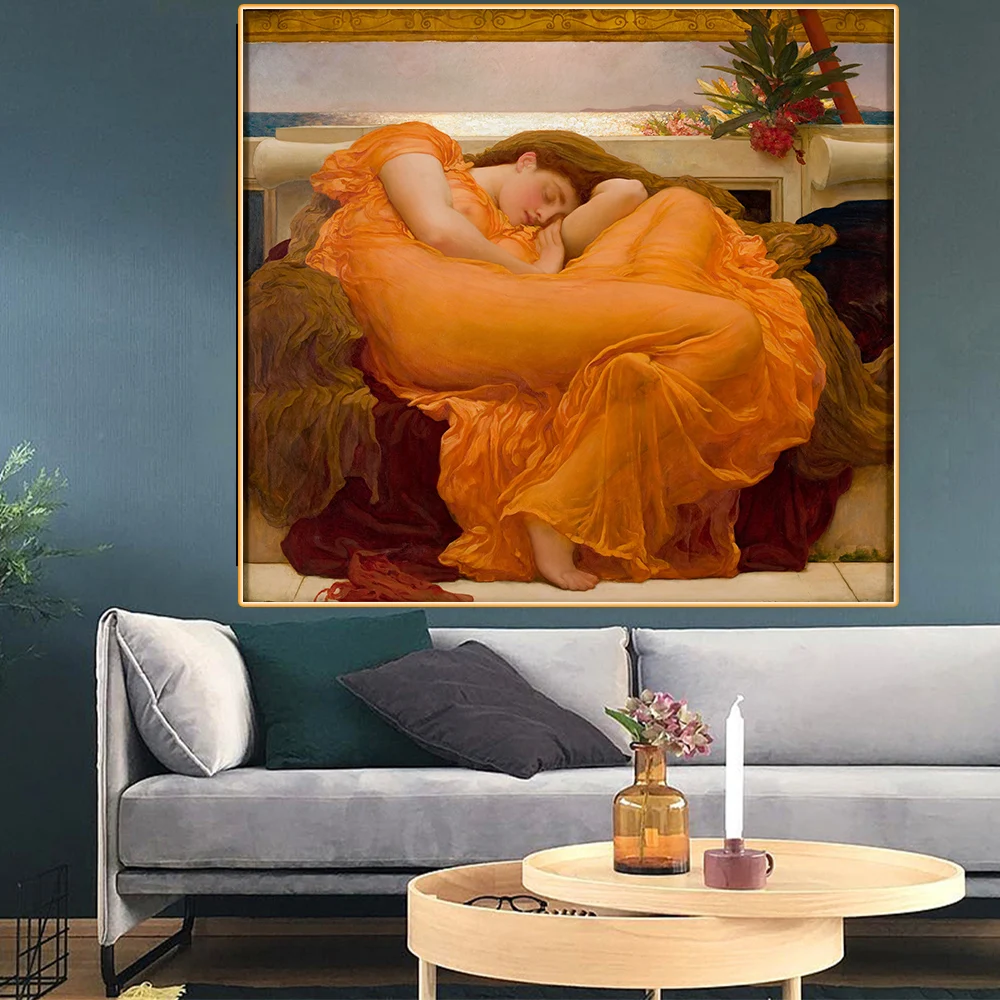 Картина маслом на холсте Citon Frederic Leighton Флюоресцентный Джун June художественное