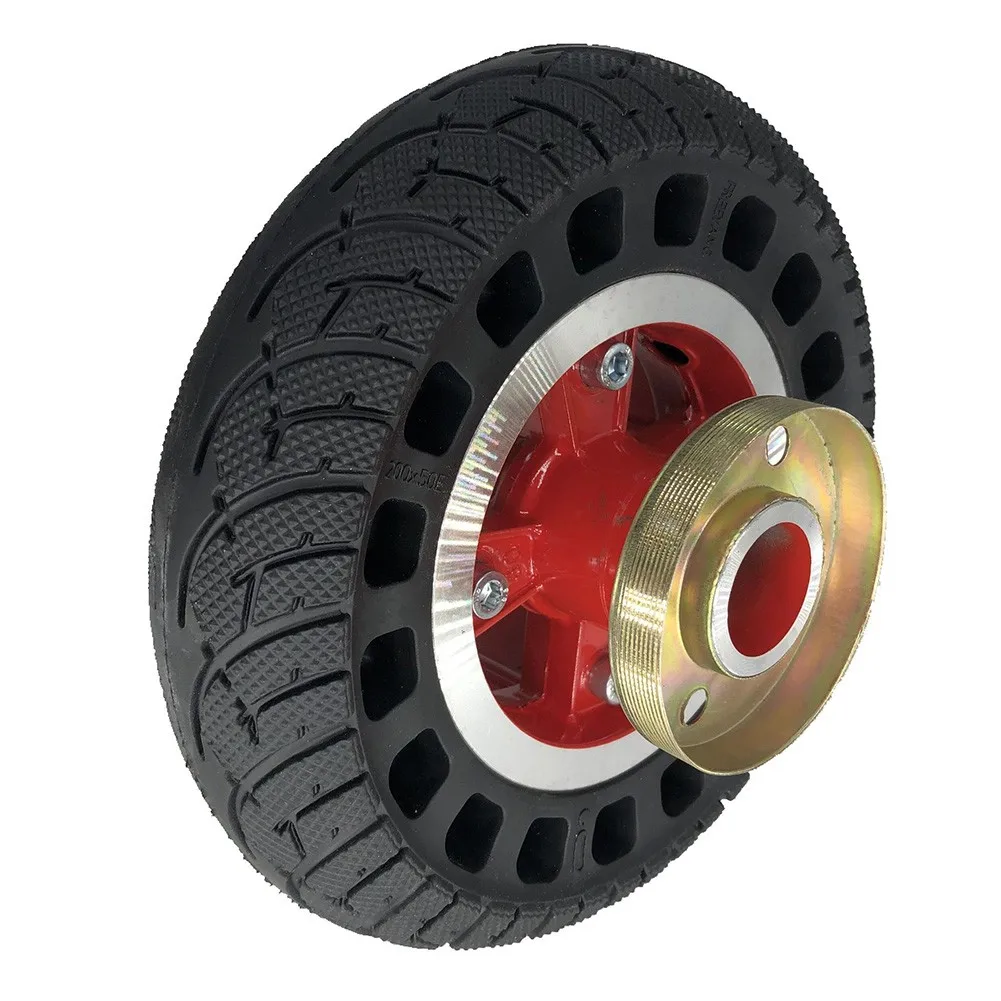 

8 Inch Electric Scooter 200x50 Solid Wheel With Solid Tire Red Rear Wheel Hub Cycling Tire Repairing Accessory Repalcement