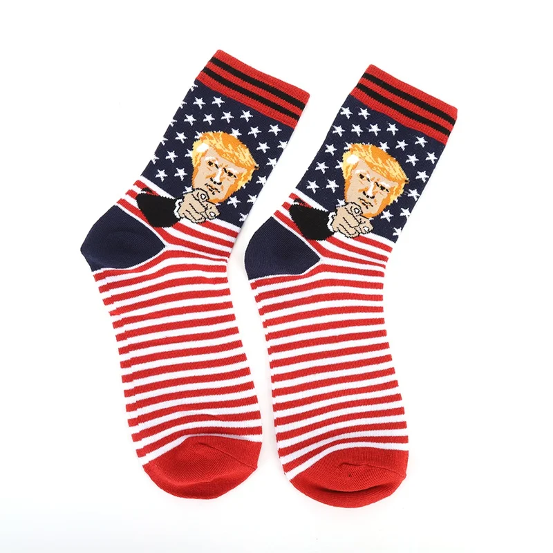 Дональд Трамп Make America Great Again национальный флаг Звезды полосатые носки забавные