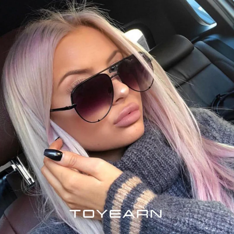 

Oversized Pilot Sunglasses Women 2021 Fashion New Designer Feminine Glasses Metal Big Frame Men Sunglasses UV400 TYJ-20