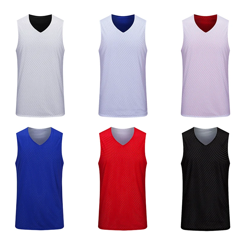 VTOP мужские и женские двухсторонние спортивные майки баскетбольные без рукавов с