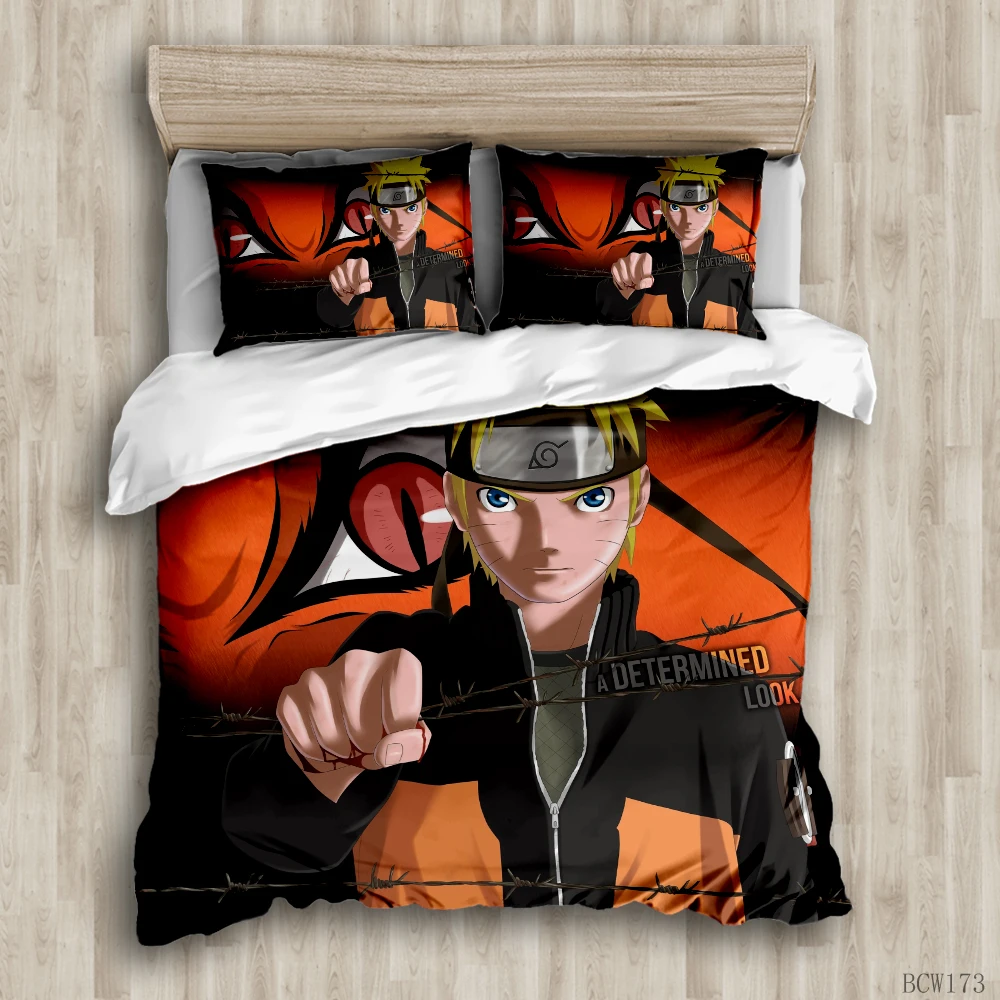 Наруто Узумаки Комплект постельного белья пододеяльник мультфильм аниме одеяло