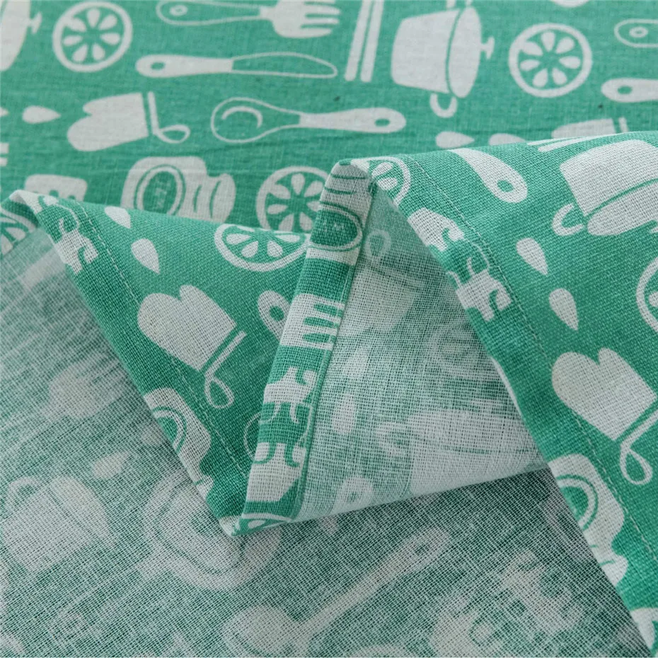 Из хлопка и льна прямоугольная скатерть современный простой свежий зеленый