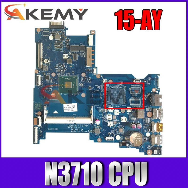 

Для HP 15-AY 250 G5 серии Материнская плата портативного компьютера с SR2KL N3710 Процессор 854943-601 854943-001 аккумулятор большой емкости BDL50 LA-D702P мб 100% тест...