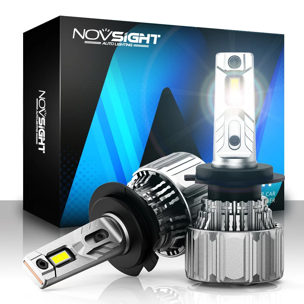 

NOVSIGHT H11 H7 H4 H1 H8 H9 H3 светодиодные лампы для автомобильных фар 9005 9006 H13 9007 дальний/ближний свет 70 Вт 15000LM мини-размер аксессуары для фар