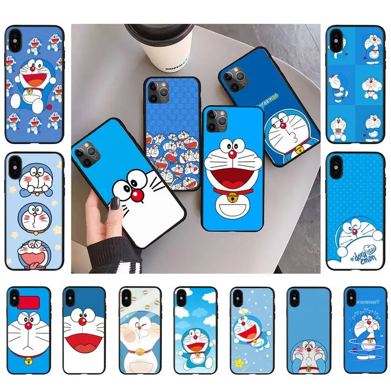 

TOPLBPCS Cartoon Anime Doraemon Phone Case for iPhone 11 12 13 mini pro XS MAX 8 7 6 6S Plus X 5S SE 2020 XR case