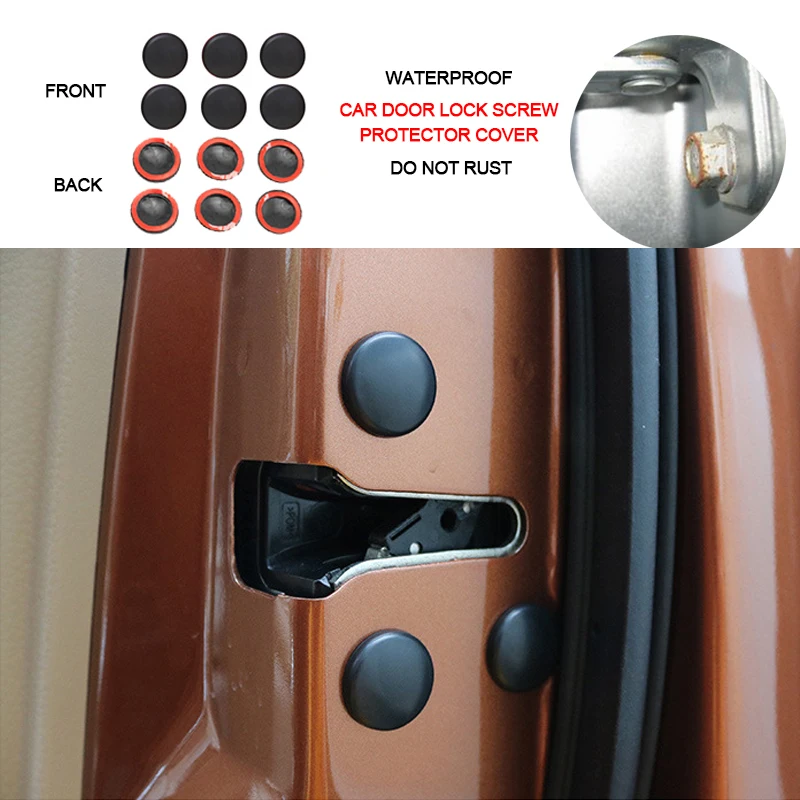 12 шт. практичный автомобильный межкомнатный дверной замок Защитная крышка винта