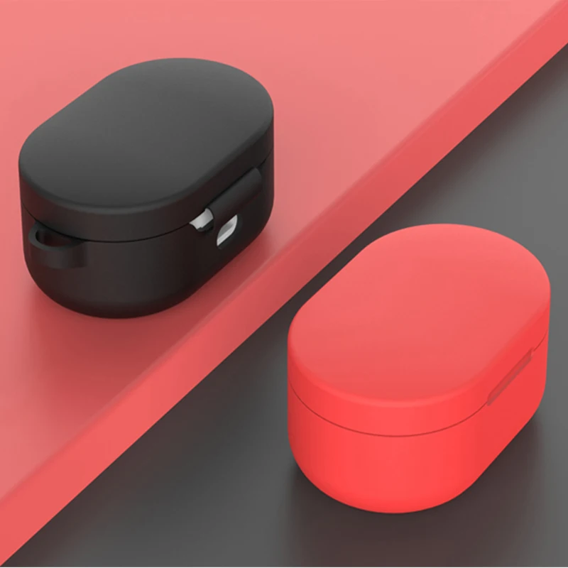 

Silicone Case Redmi Mi AirDots tws Wireless Bluetooth Soft TPU Cover For xiaomi redmi Airdots Case Air dots 3 coque With Buckle