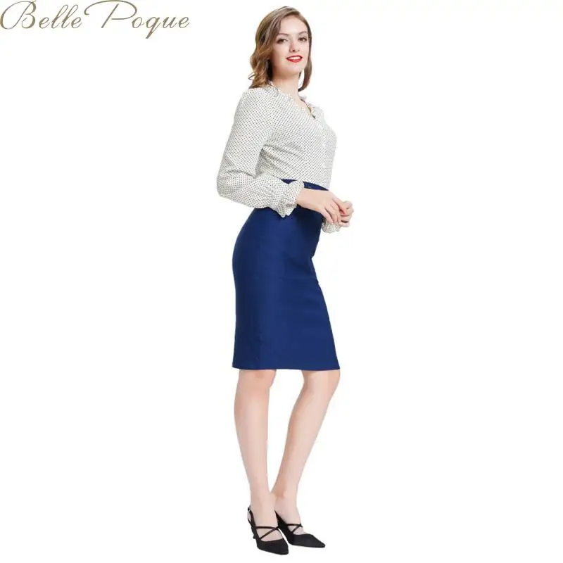 Belle Poque/Повседневная Блузка в горошек с v-образным вырезом и длинными