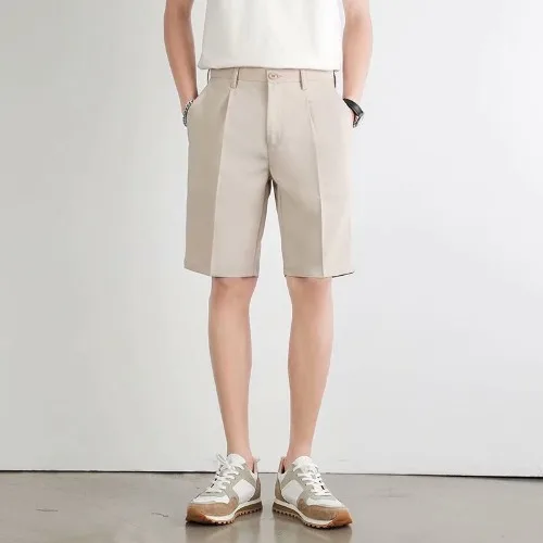 

Summer thin suit shorts men's straight-leg loose-fitting five-cent slacks