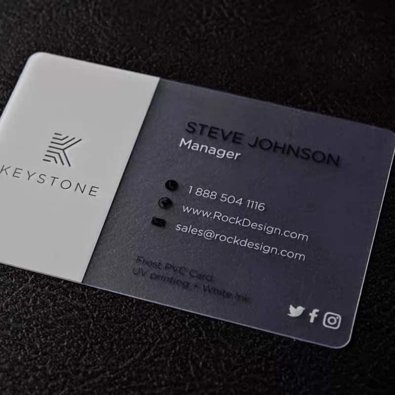 Таможня Прозрачная пластиковая Визитная карточка печать имя логотип ясная карта